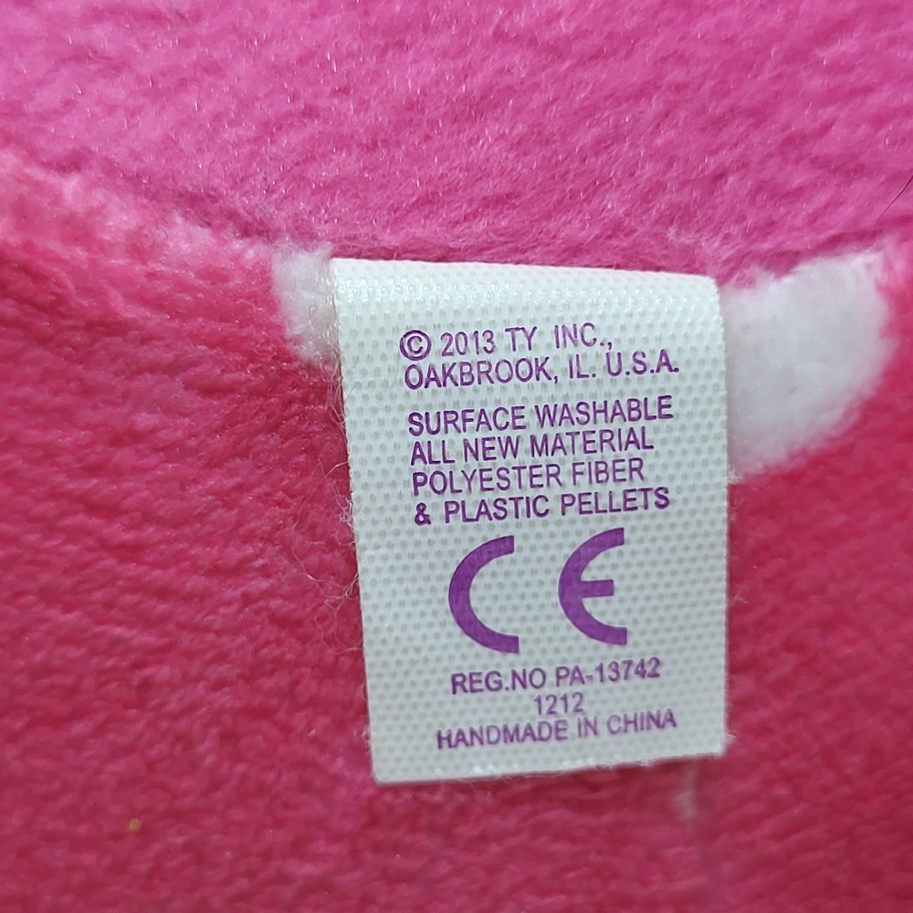TY Minnie Mouse Beanie Ballz 8" Disney Stuffed Plush Ball Pink w/White Dots 2013 - Picture 9 of 11